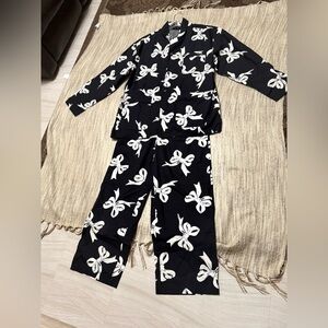 Coach Black and White Bow Pajama Set
